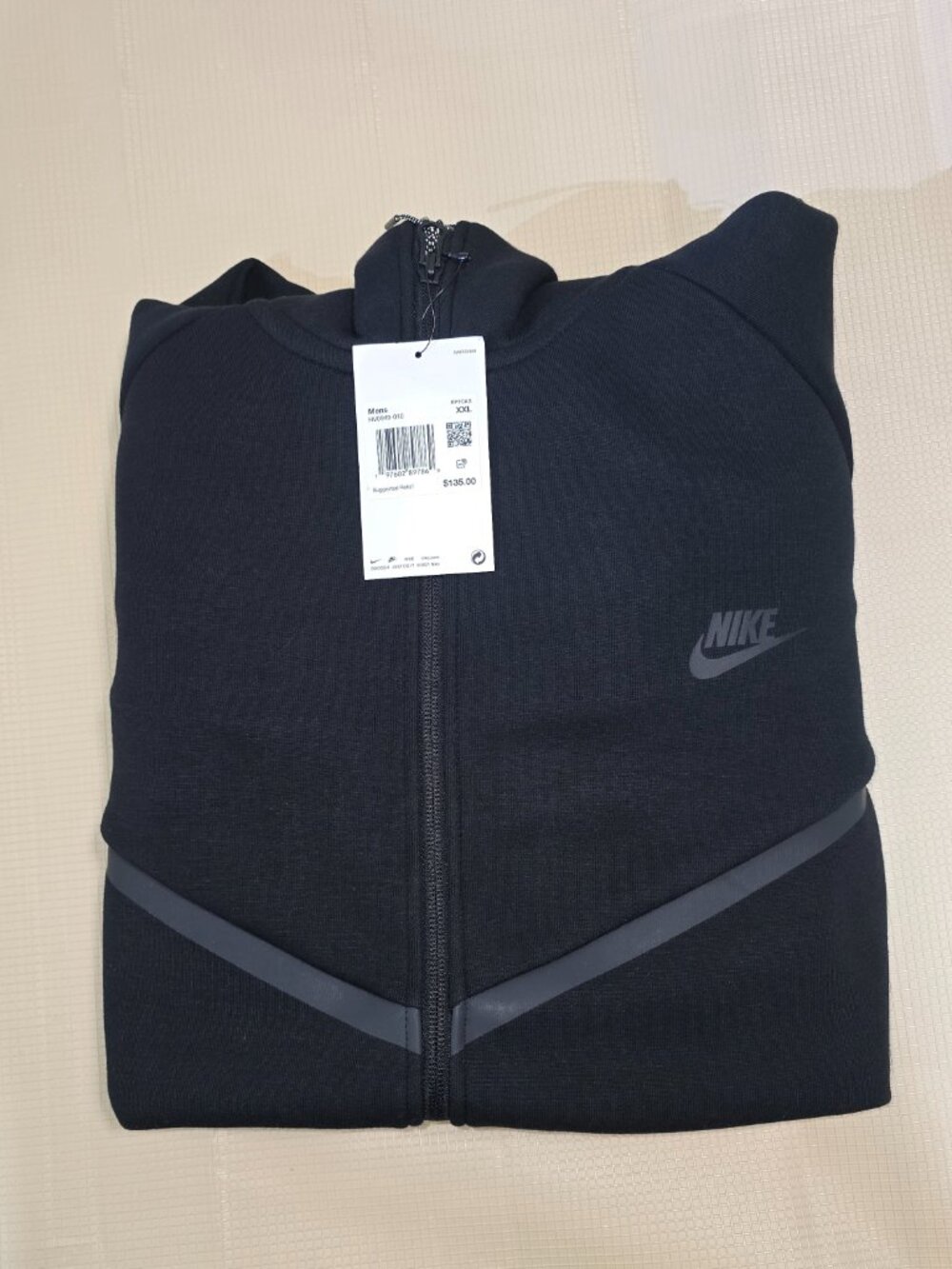 Nike Sportswear Tech Fleece Full Zip Jacket Hoodie Black HV0949-010 Men XL-2XL - Picture 11 of 16